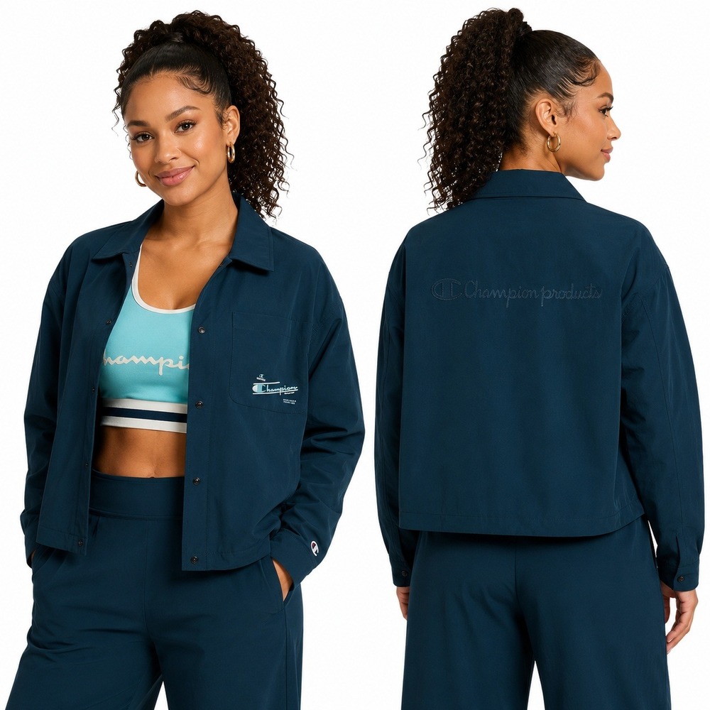 Women's Champion Snap Front Layering Top Teal Blue XXL New With Tags